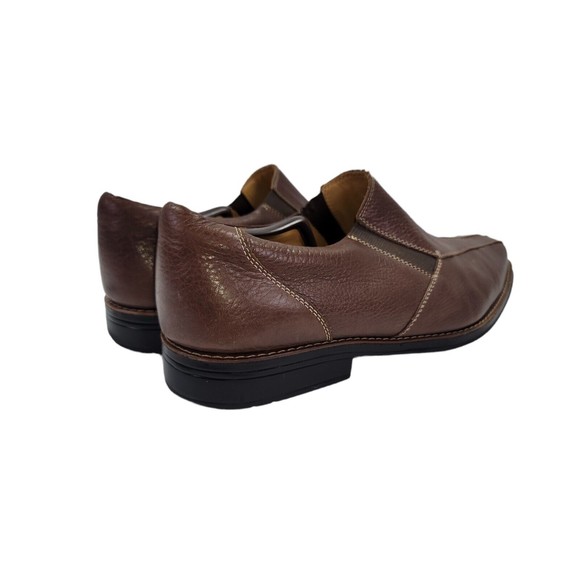 Sandro Moscoloni Men’s Brown Pebbled Leather Loafer Slip-ons Size 14 D - Picture 4 of 11